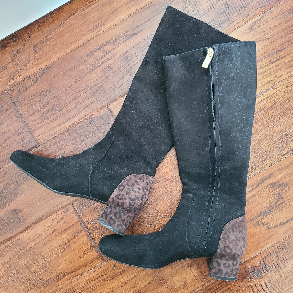 Bruno Magli Heeled Suede Leather Boots